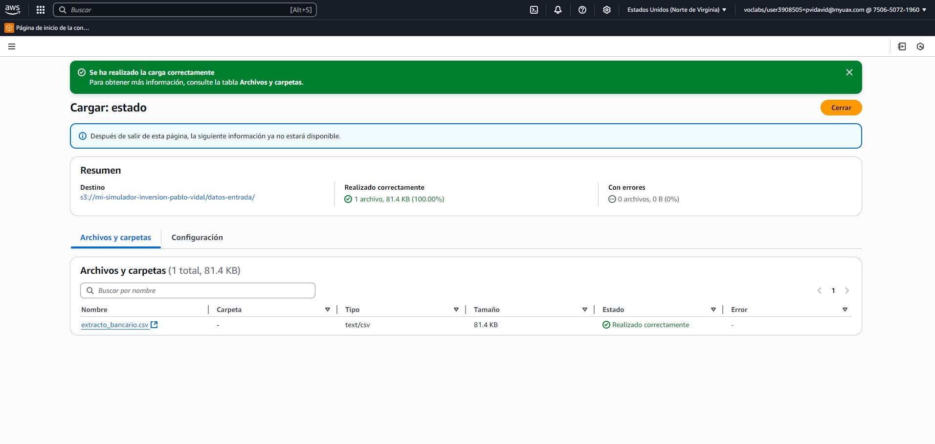 Archivos en S3 datos-entrada