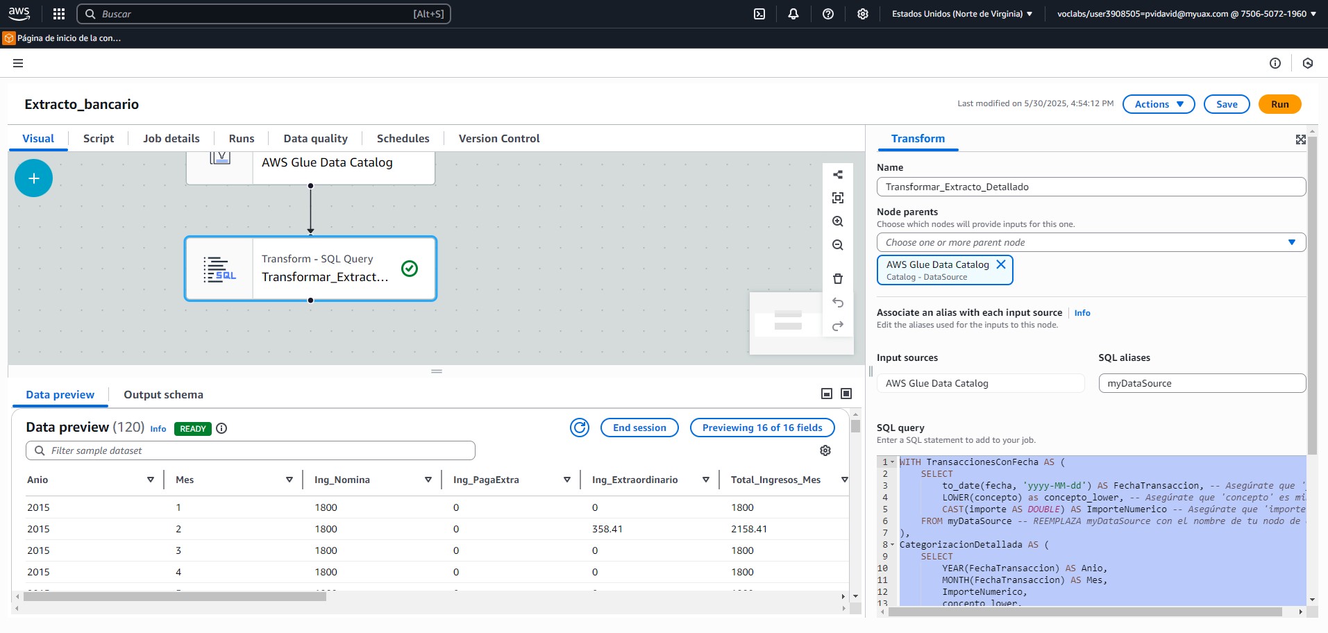 SQL Extracto Detalle
